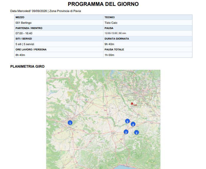 Giro rielaborato con intervento spot inserito